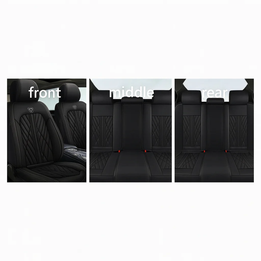 Black & Navy Car Seat Covers - Image 7