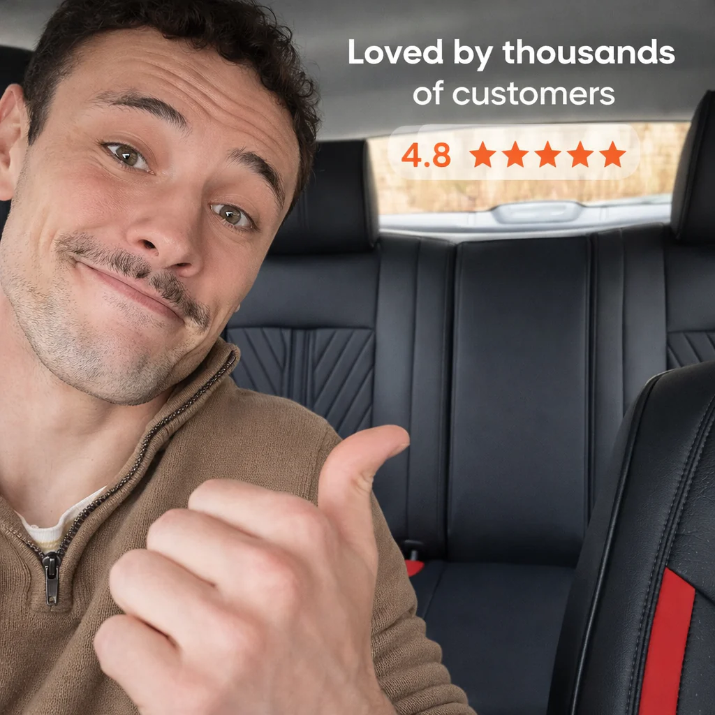 Black & Navy Car Seat Covers - Image 6