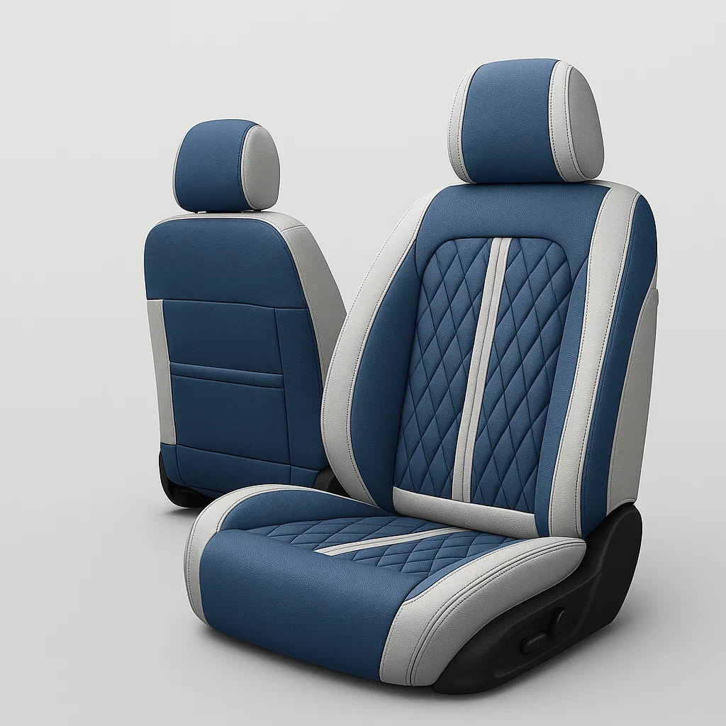 Blue & Gray Car Seat Covers - Image 4