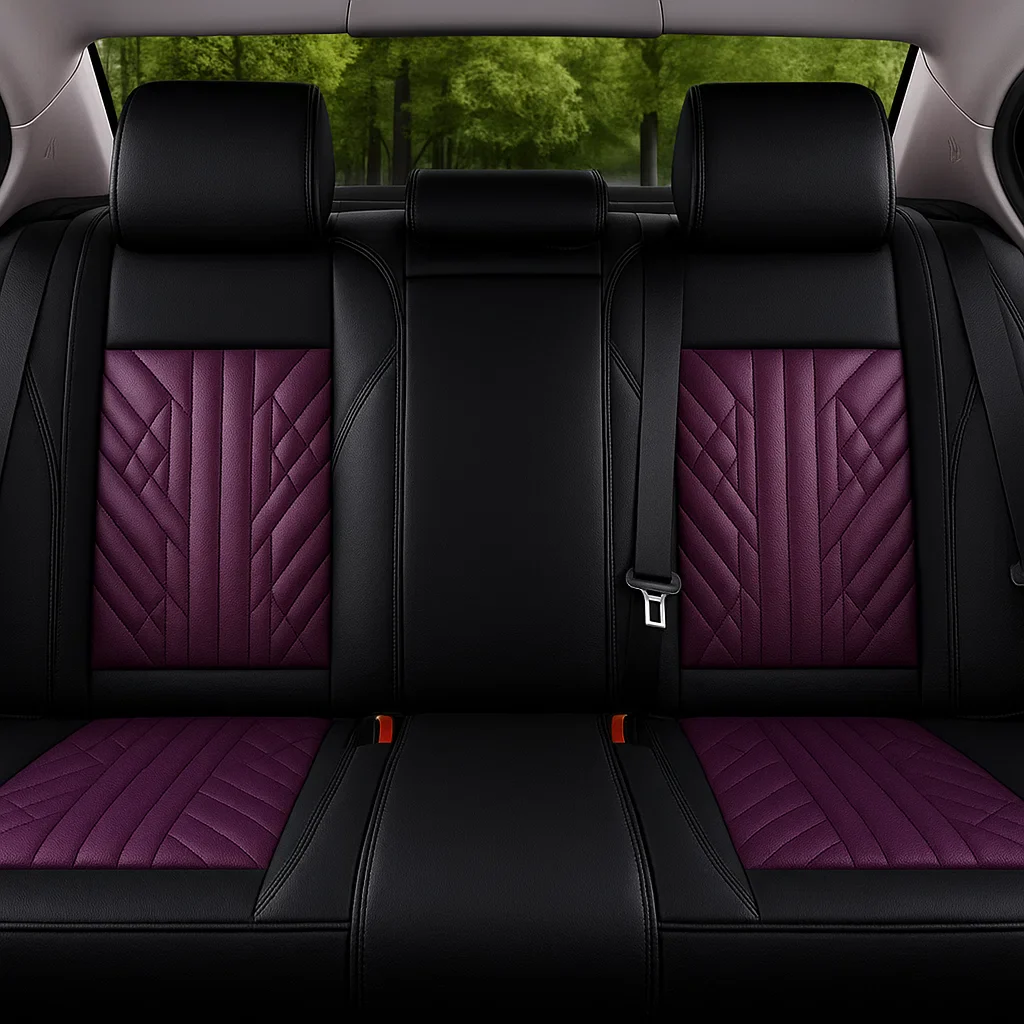 Purple & Black Car Seat Covers - Image 3